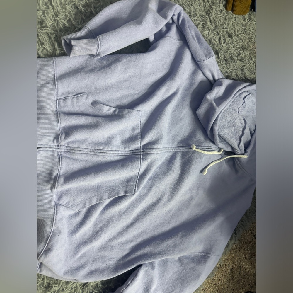 oversized light purple zip up